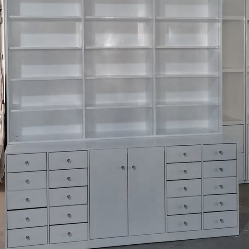 Storage Cabinet Barber Utility Unit Beauty Salon Station with Holders Styling Equipment with Drawers Shampoo Display