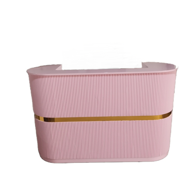 Kisen Cheap Contemporary Hotel Lobby Artificial Stone White Unique Reception Desk Design Tall Reception Desks