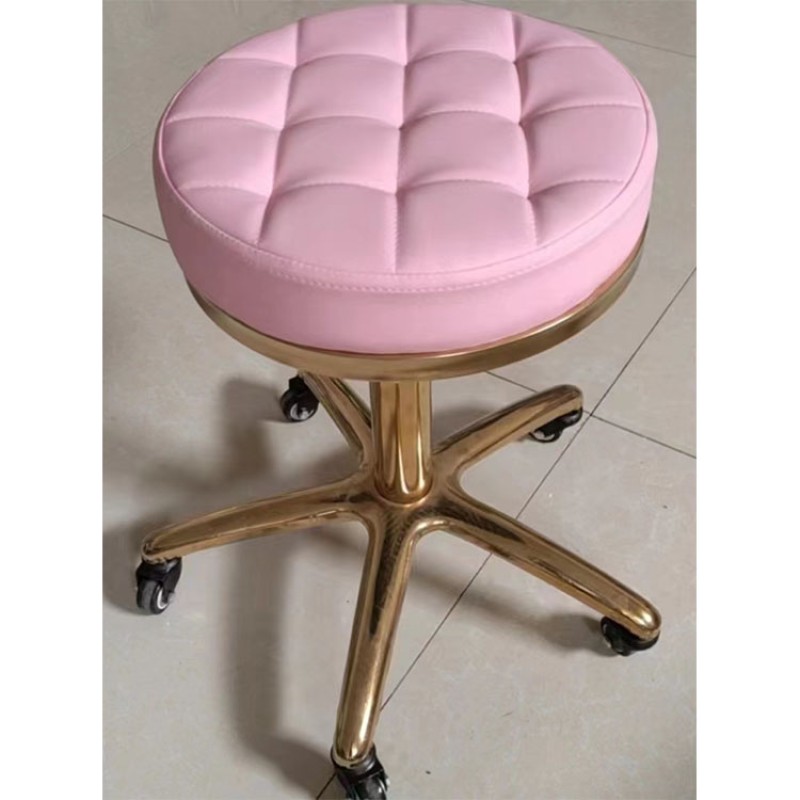 Kisen Popular Beauty Chair Hair Salon Hair Cutting Large Stool Barber Shop Chair Hair Salon Rotating Lift Round Stool