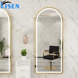 Kisen Modern Fashion Mirror Touch Dimmer Switch Gold Silver Black Barbershop Mirror Salon Station Light Mirror Design with Touch