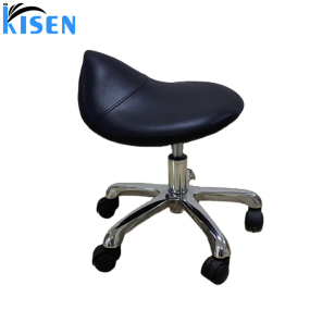 Kisen Popular Saddle Salon Furniture Modern pink White Black Brown Nail Stool Chair for Beauty Bed and Pedicure Chairs