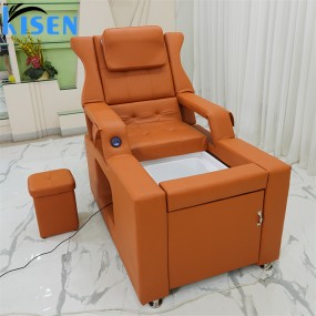 Kisen Thai Lay Electric Salon Shampoo Massage and Pedicure Shampoo Bed with Water Circulation and Steamer Head Therapy Basin
