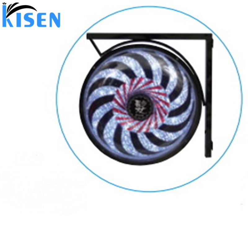 Kisen Hair Salon Furniture Mini Barber Shop Pole Barbers Shop Pavement Sign Light