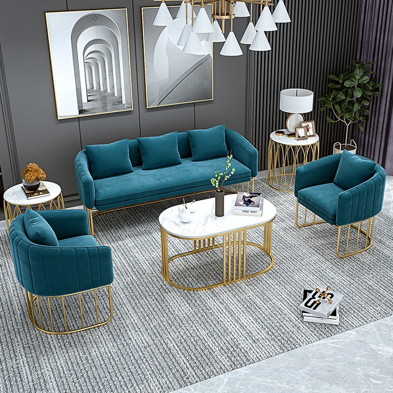 Kisen 2024 Hot Selling Modern PU Leather 1 2 3 Seater Sofa Set Furniture in Living Room Sofa Reception Waiting Sofa for Customer