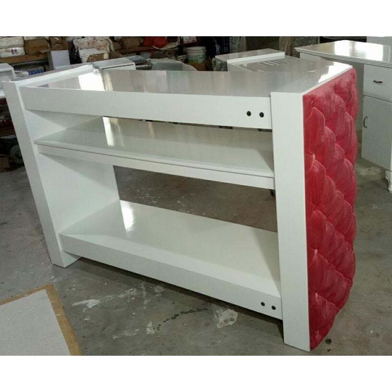 Kisen pink Nail Dryer Fan Table Manufacture of Nail Dryer Station with White Top for Customized Nail Drying Station Supplier