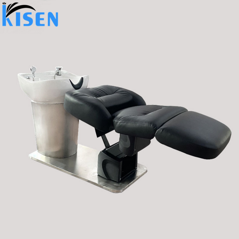 Kisen Beauty Salon Washing Shampoo Chair Sink Barber Salon Hair Intelligent Shampoo Massage Chair