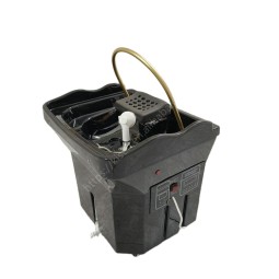 Kisen Black Portable Shampoo Sink with 60L Water tank and Water Heater with Fumigation and Water Circulation