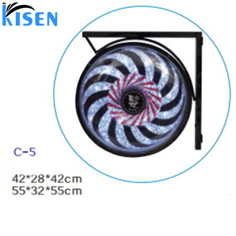 Kisen Hair Salon Furniture Mini Barber Shop Pole Barbers Shop Pavement Sign Light