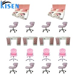 Hot Sale Beauty Spa Salon Pedicure Small Chair Comfortable Manicure pink Black White Stool with Wheels for Sale Made in China
