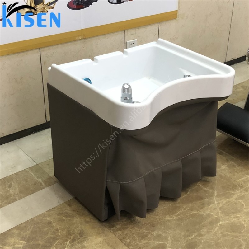 Kisen High Quality Shampoo Bowl  with Water Circulation and Steamer Hair Washing Basin Head Spa Salon Furniture Equipment