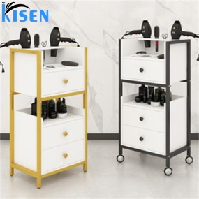 KISEN Hot Selling Beauty Trolley Hair Salon Furniture Used Nail Salon Furniture Professional Beauty Hair Salon Trolley