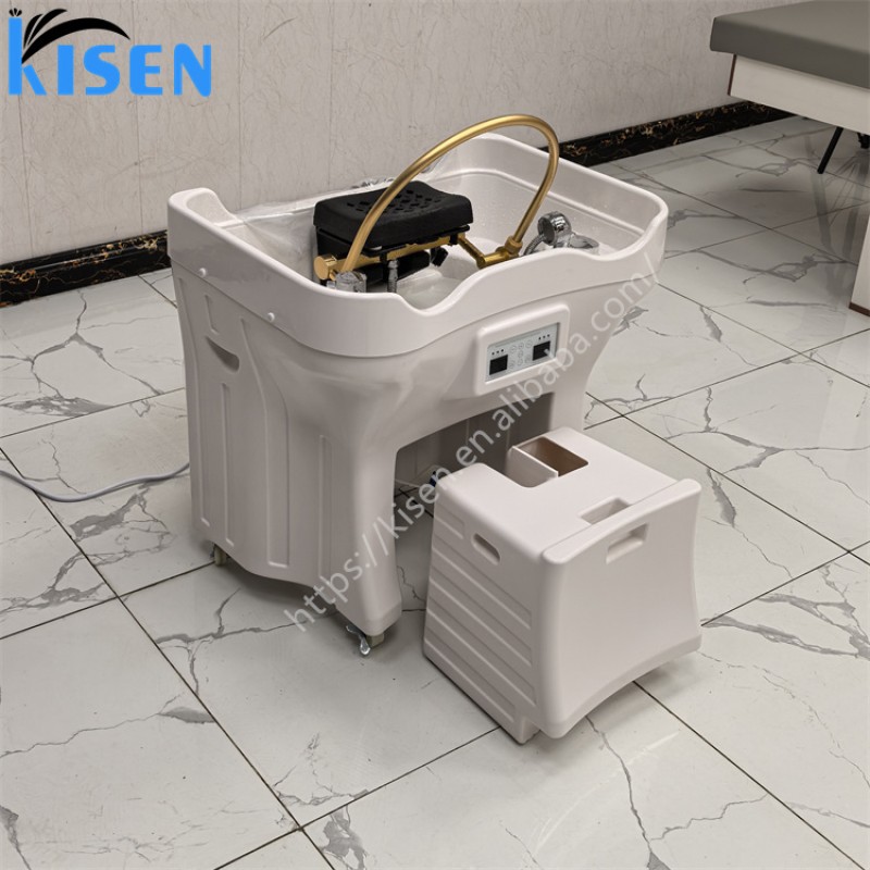 KISEN Newest Modern Water Tank Portable Shampoo Bed Washing Bowl Sink Hair Care and Styling Appliances for Beauty Salon Spa