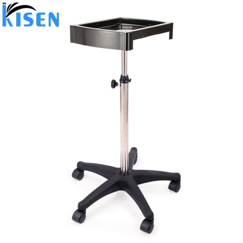 Kisen Professionnel Plastic Beauty Hair Salon Trolley with Doesn't Suck Hair Wheel for Sale