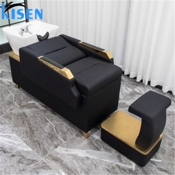 Kisen Top Rating Hair Washing Back Massage Chair Shampoo Bed Liquidation Bachwashing with Basin and Sink