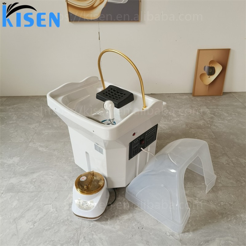 Kisen Barber Shop High Quality Shampoo Bed Massage Chair Hair Washing Shampoo Chair Complete Set of Sale Contemporary in Stock
