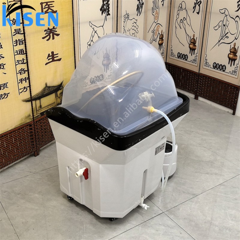 Kisen Movable Heating Water Head Therapy Thai Spa Portable Shampoo Basin Shampoo Bed for Salon Head Water Therapy