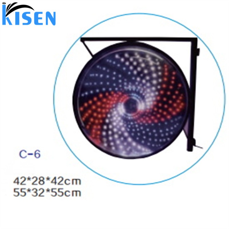 Kisen Barber Pole Pendant Barber Pole Lapel Pin Led Barber Shop Sign Pole Light Red White Blue