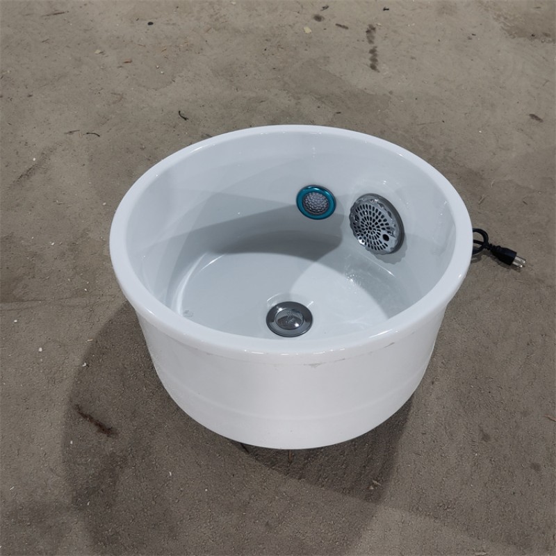 Vintage Ceramic High Quality Luxury Pedicure Spa Bowl Foot with Drain White No Plumbing for Beauty Spa Salon