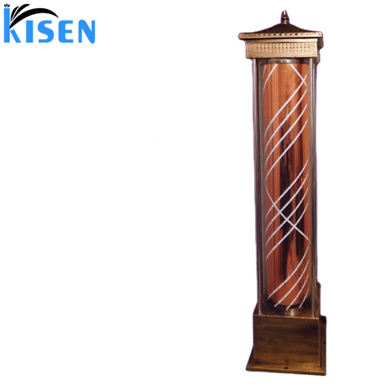 Kisen Hot Selling Hair Salon Turn Light Waterproof Rotating LED Light Big Size 190cm 210cm Barber Pole Waterproof Outdoor