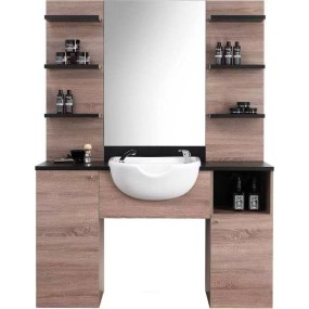 Kisen 2025 Latest Classic Heavy Duty Hair Salon Styling Stations Commercial Barber Stations Beauty Mirror Bathroom Hospital