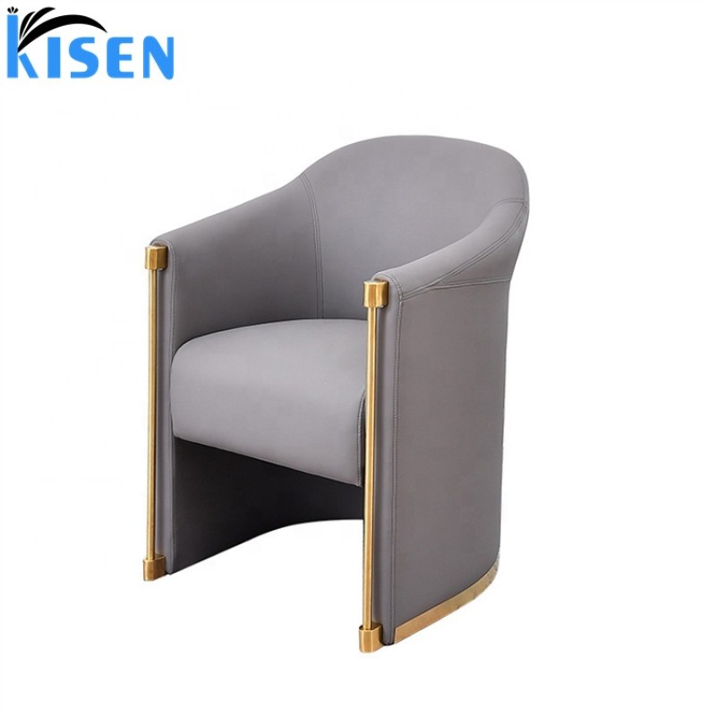 Kisen Hot Sale Salon Furniture Barbershop Hydraulic Grey Beige Black Barber Styling Armrest Chair with Stainless Steel Base