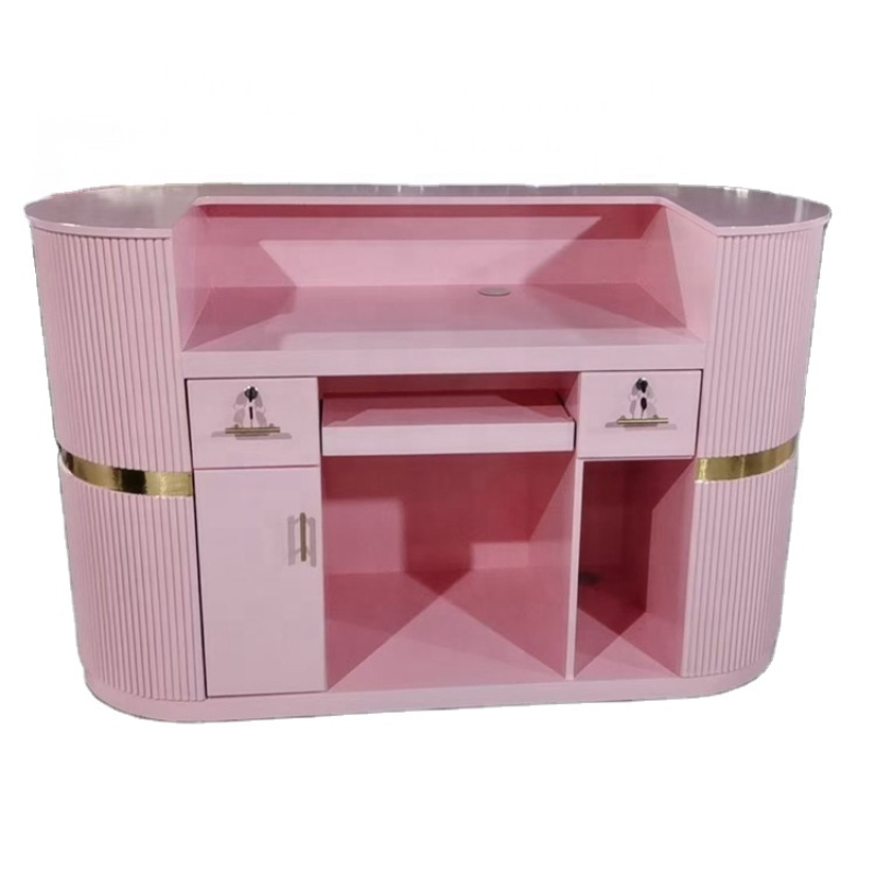 Kisen High End Europe Style Simple Design Durable Reception Desk Office Tanning Salon Reception Desks