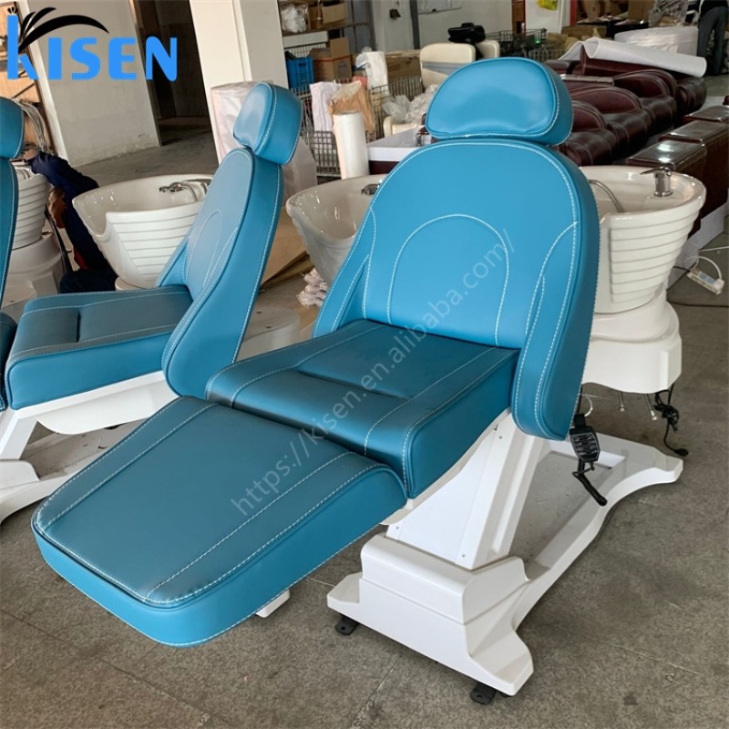 Kisen Luxury Modern Arrival Auto Hair Washing Electric Shampoo Bed Massage Table Chair with Rotation for Beauty and Barber Shop