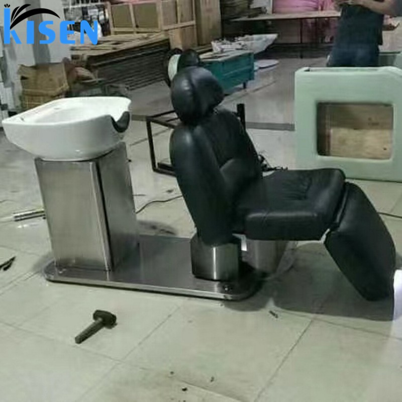 Kisen Beauty Salon Washing Shampoo Chair Sink Barber Salon Hair Intelligent Shampoo Massage Chair