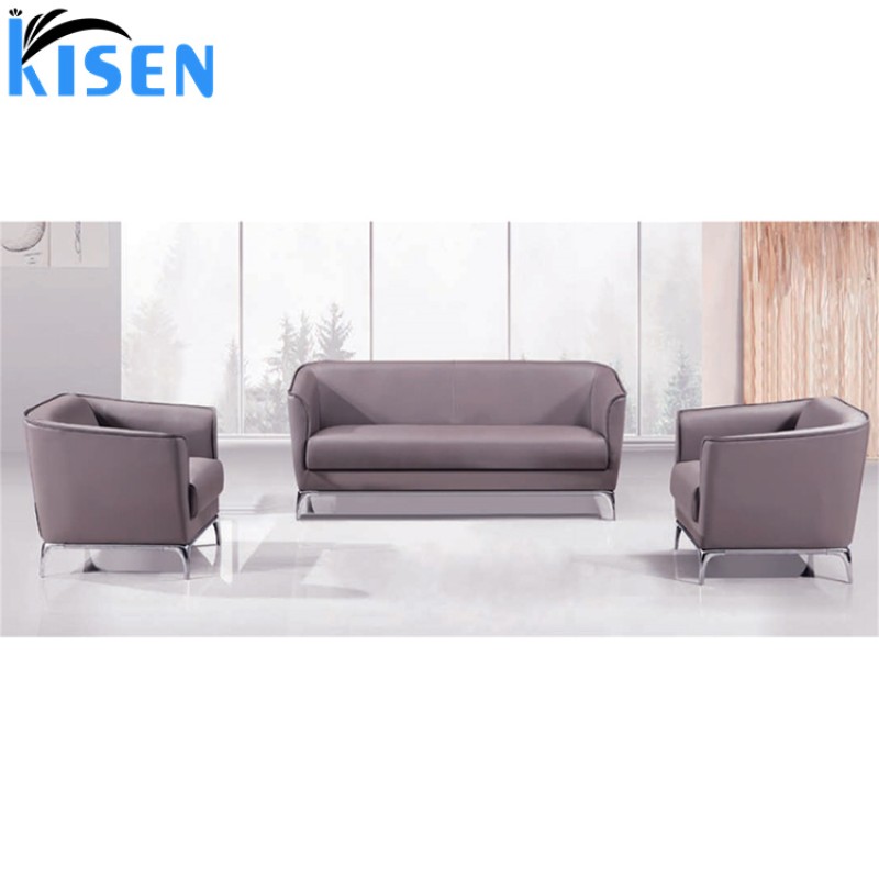 Kisen High-end Salon 1 3 Seat Office Leather Waiting Sofa Set for Living Room Hospital Mall Barbershop on Sale