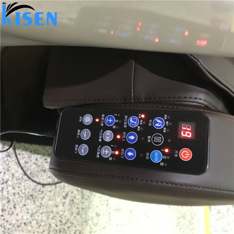 Kisen Good Quality Hair Salon Shampoo Chair Electronic Sl Back Track airbag Kneading Shampoo Chair with Massage