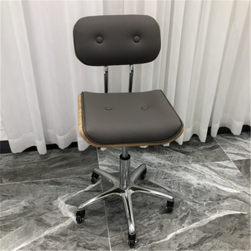 Kisen Luxury Portable Rolling Salon Chair Modern Metal Hair Cutting & Nail Spa Stool with Wheels for Beauty & Massage