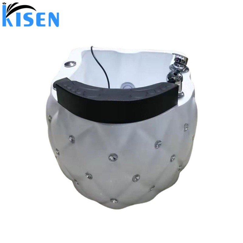 Private Label 2025 New White Hot Sale Promotion Top Quality Pedicure Foot Spa Sink Bowl with LED Light Made in China