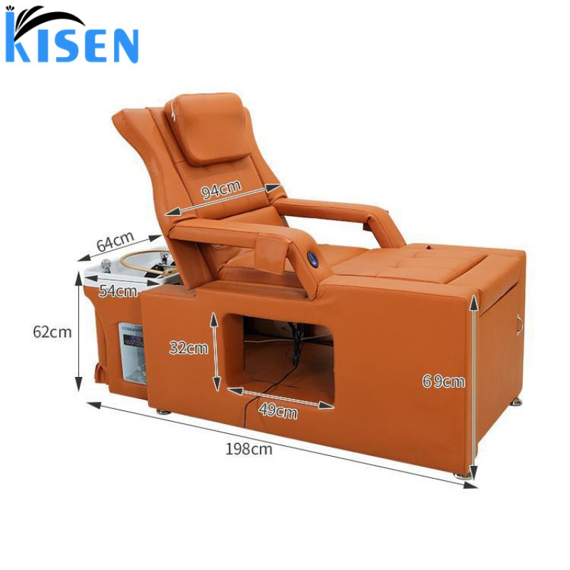 Kisen Thai Lay Electric Salon Shampoo Massage and Pedicure Shampoo Bed with Water Circulation and Steamer Head Therapy Basin