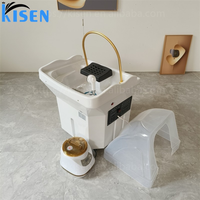 Kisen Thai Shampoo Massage Bed Hot Sale Salon Hair Washing Bed Accessories Water Tank Portable Shampoo Chair Basin Without Pipes