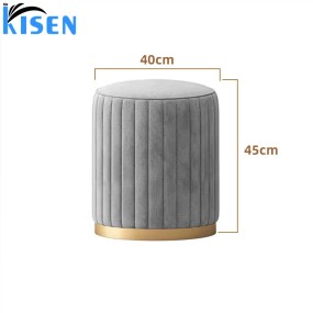 Kisen Luxury Portable Rolling Salon Chair Modern Metal Hair Cutting & Nail Spa Stool with Wheels for Beauty & Massage