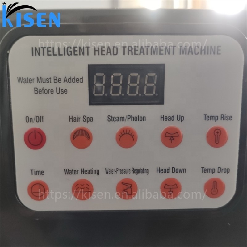 Kisen Good Quality Hot Sale Portable Mobile Hair Washing Shampoo Sink Bowl with Head Therapy Water Circulation bar and Fumigatio