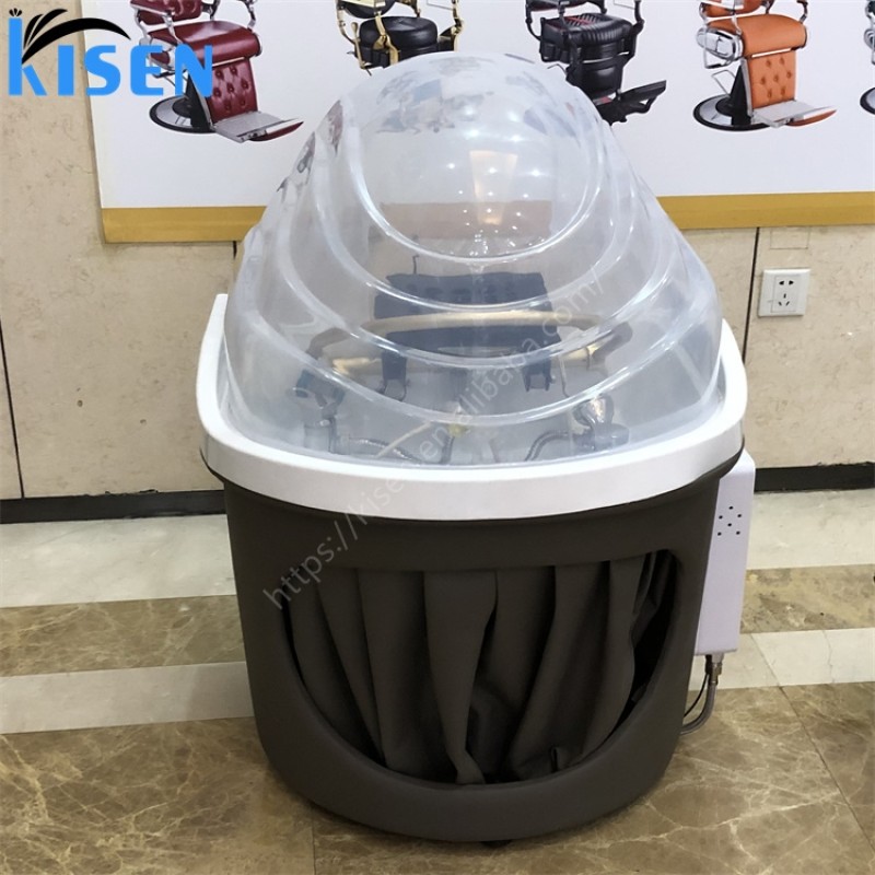 Kisen Newest Portable Mobile Shampoo Basin Salon Furniture Hair With Plumbing Plastic Wash Hair Sink Bowl with Head Therapy