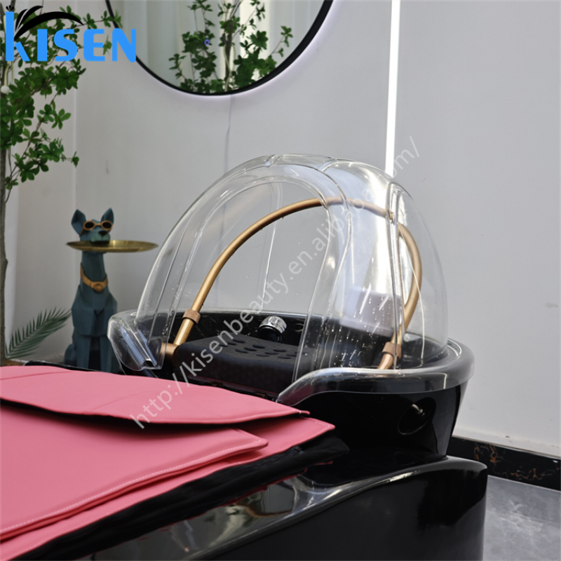 KISEN Electric Massage Head Spa Therapy Japanese Head Spa Equipment Shampoo Massage Bed Hair Washing Shampoo Chair for Sale