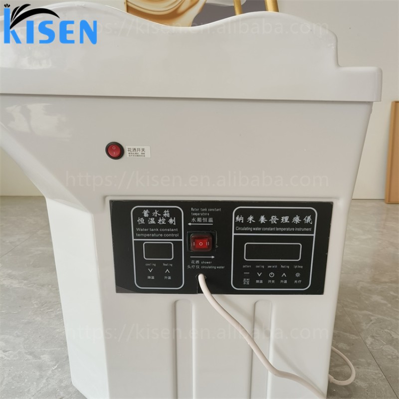 Kisen Wholesale Salon Equipment Shampoo Bowl Backwash Unit Shampoo Chair Hair Salon Furniture for Sale for Barber Shop