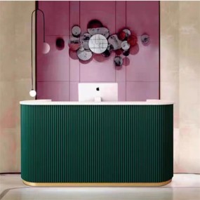 Hot Selling High Quality Spa Front Counter pink White Green Blue Black Reception Desk Modern Table for Beauty Salon Use