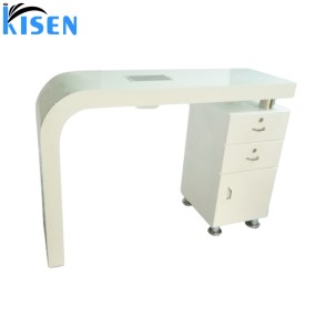 KISEN Hot Selling Nails Salon Furniture Nail Tables Nail Desk Manicure Table With Chair Modern Customized
