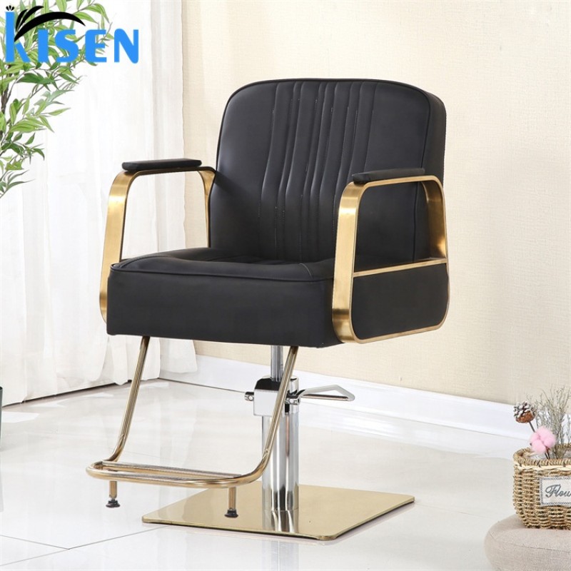 Kisen Modern Barber Shop Barber Chair Hair Salon Special Hairdressing Chair Stool Lift Can Be Put Down the Hair Cutting Chair