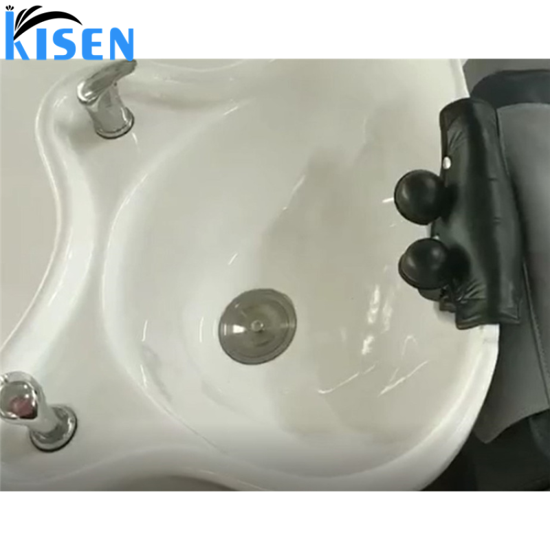 Kisen Modern Luxury Beauty Hair Salon Furniture Backwash Bed Electric Full Body Massage Shampoo Chair with Bowl