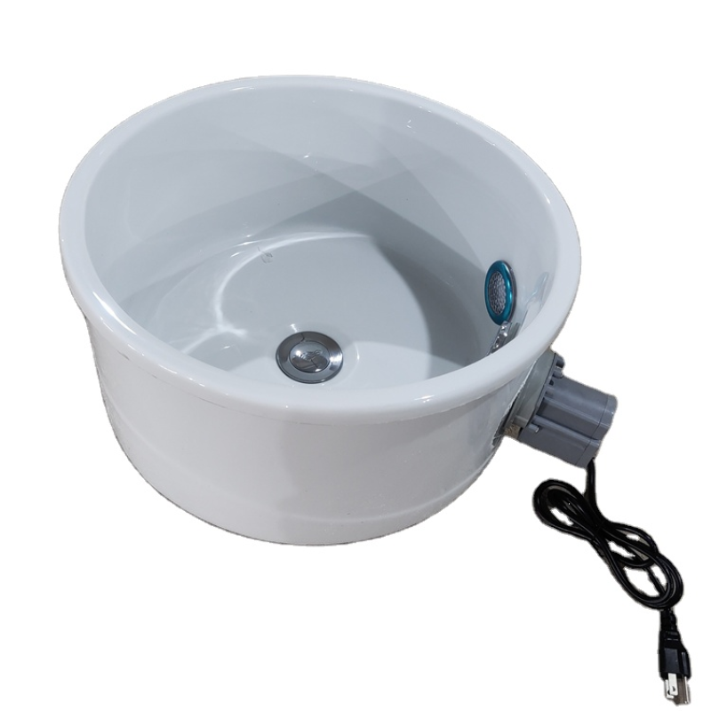 Luxury Pedicure Sink Bowls Basin with Drain Pump No Plumbing Pipeless Acrylic Plastic whirlpool for Foot Spa Beauty Salon Use