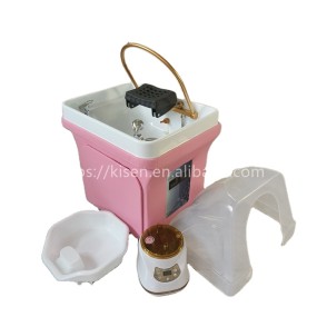 Kisen Hot Sale Modern Cheap Pink PU Leather Salon Portable Shampoo Chair With Head Therapy and Steaming