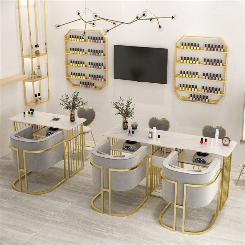 Kisen Wooden Warm Set Hot Sale Equipment Use Professional Chair Beauty Japanese Salon Furniture Manicure Nail Table