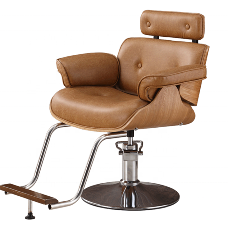 Kisen Beauty Salon Furniture Barber Chair Make up Ladies Hair Wooden Styling Chair