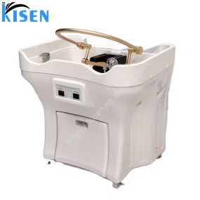 Kisen Portable Head Spa Equipment 2 Water Tanks Thermostatic Water Circulation Shampoo Basin for Bathroom Hotel Laundry