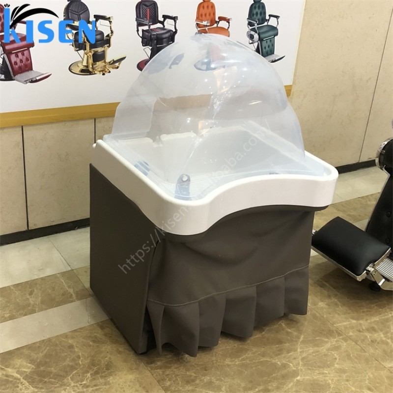 Kisen High Quality Shampoo Bowl  with Water Circulation and Steamer Hair Washing Basin Head Spa Salon Furniture Equipment