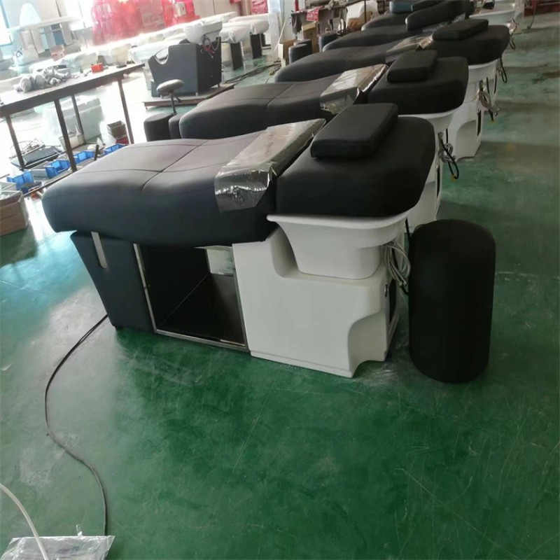 Kisen Hot Sale Hair Washing Gold Bed Salon Sink Shampoo Bowl Chair with One-stop Service for Beauty and Hair Spa Salon